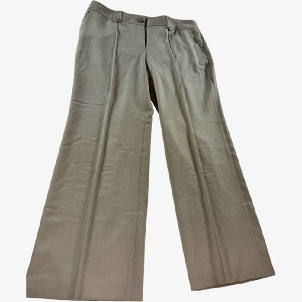 Ann Taylor Modern Fit Wide Leg Trousers Women’s 12 Brown Stretch Career Pant